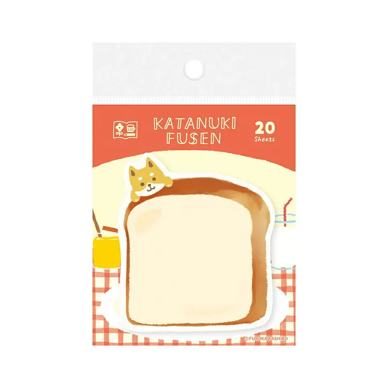 Furukawa Shiko Die Cut Sticky Notes - Bread and Dog - Watashi Biyori