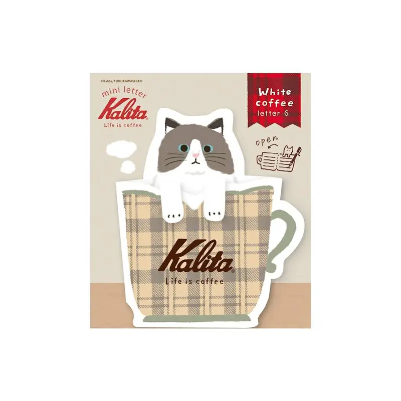 Furukawa Shiko × Kalita Coffee Cup Mini Letter Sheet - White Coffee