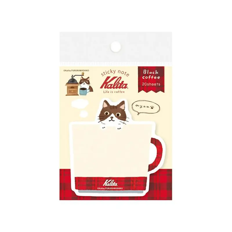 Furukawa Shiko × Kalita Die-cut Sticky Notes - Black Coffee
