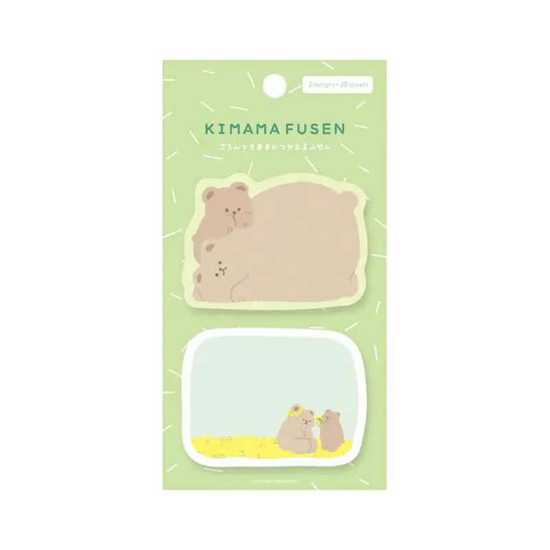 Furukawa Shiko Kimama Sticky Notes - Lounging Bear