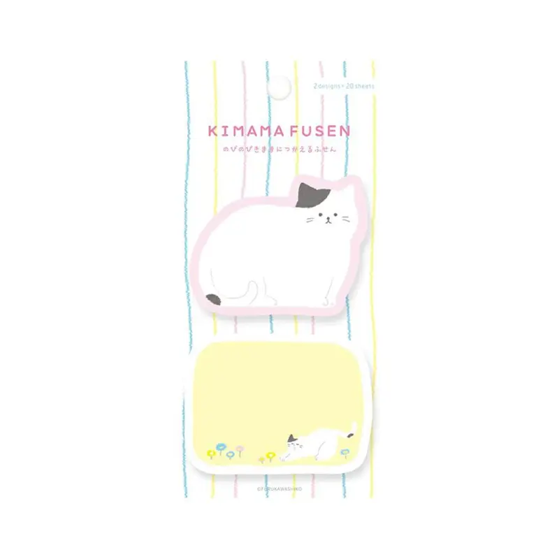 Furukawa Shiko Kimama Sticky Notes - Relaxed Cat