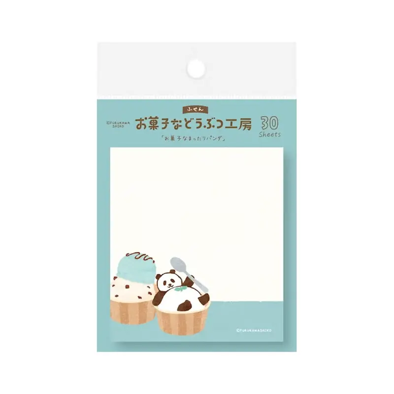 Furukawa Shiko Okashina Doubutsu Kobo Sticky Notes - Mattari Panda