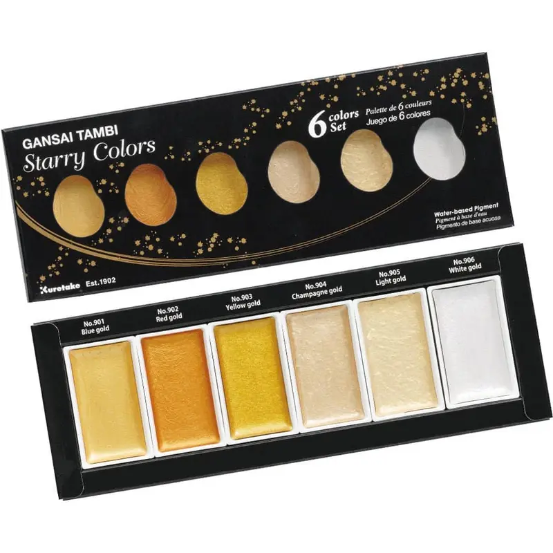 GANSAI TAMBI Akvarellfärg 6-pack - Starry colors