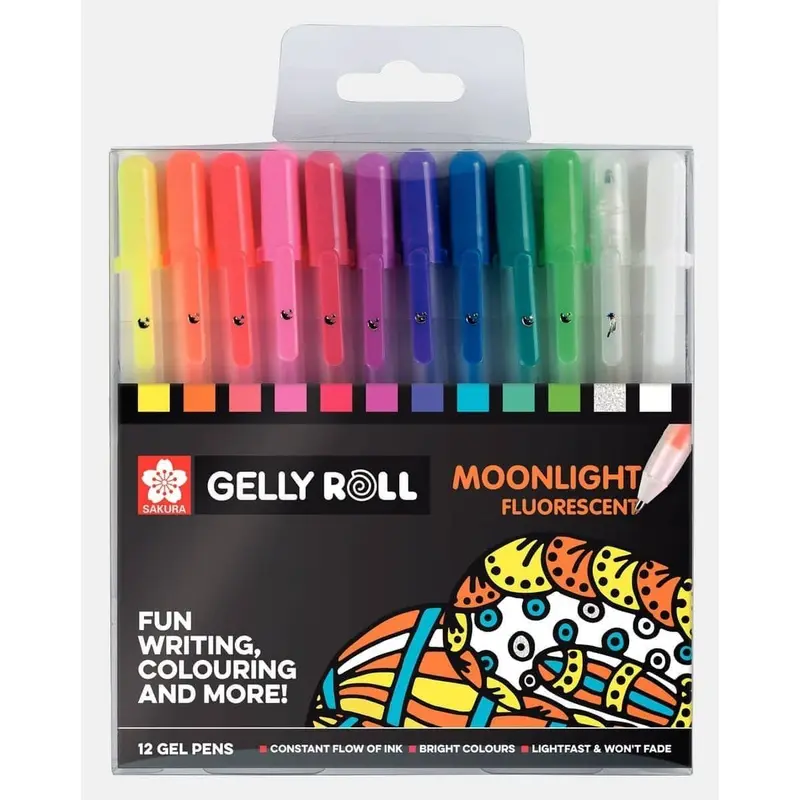 Gelly roll Moonlight fluorescent 12-pack