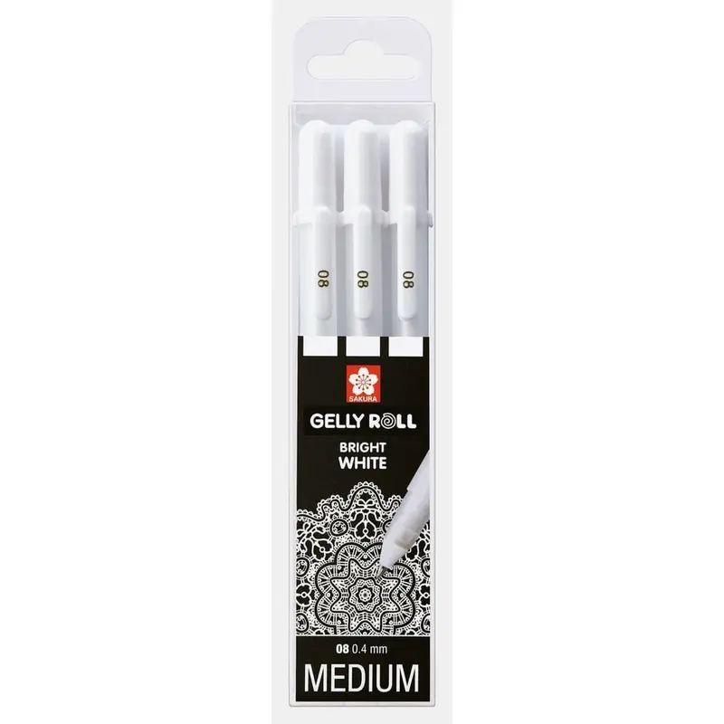Gelly roll Vit 3-pack - 3-pack 08
