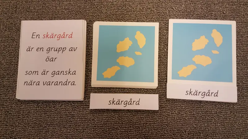 Geografiska land- och vattenformer - kort
