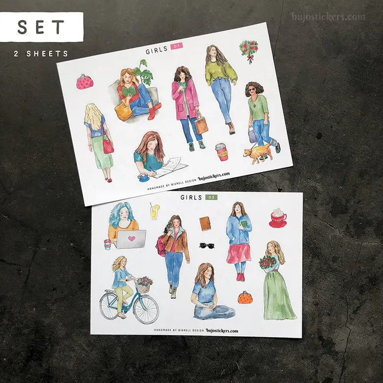 Girls SET of 2 • Girls 01 + 02