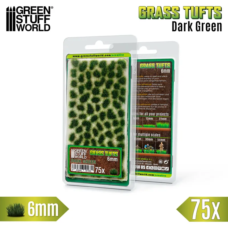 Grästuvor – Dark Green – 2/6/12mm