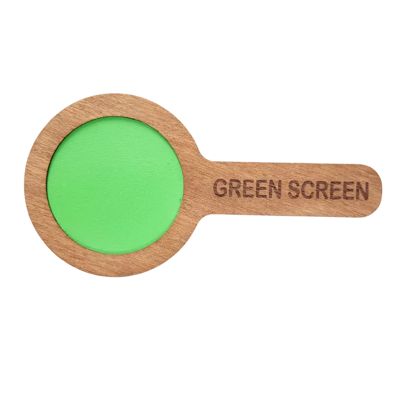 Green Screen-paddel med ram i högkvalitativ mahogny