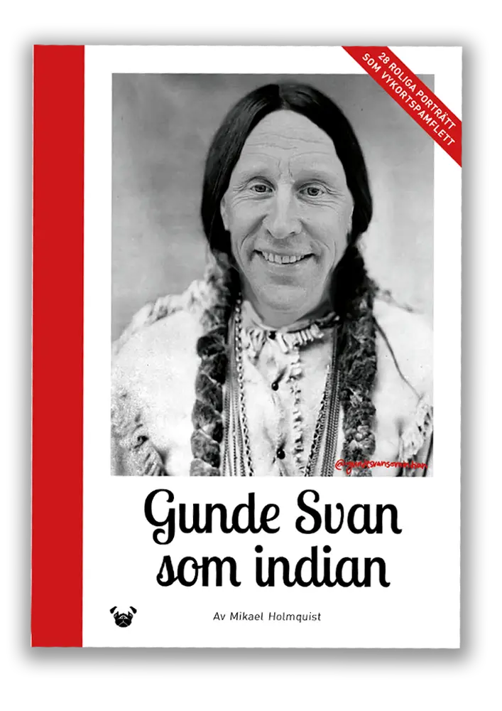 Gunde Svan som Indian - Vykortsboken