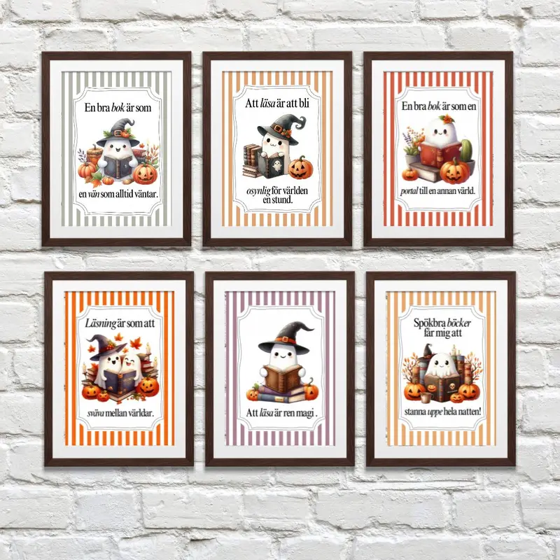 Halloween, set om 6 stycken - Poster