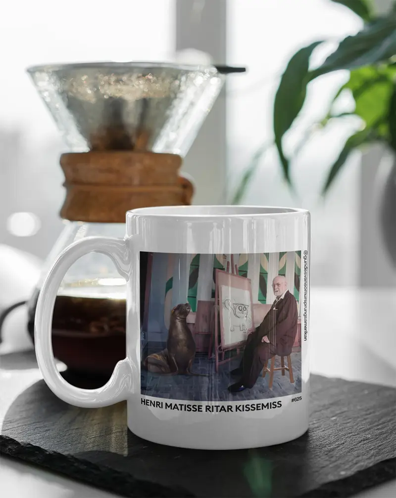 Henri Matisse ritar kissemiss (#625) - Mugg