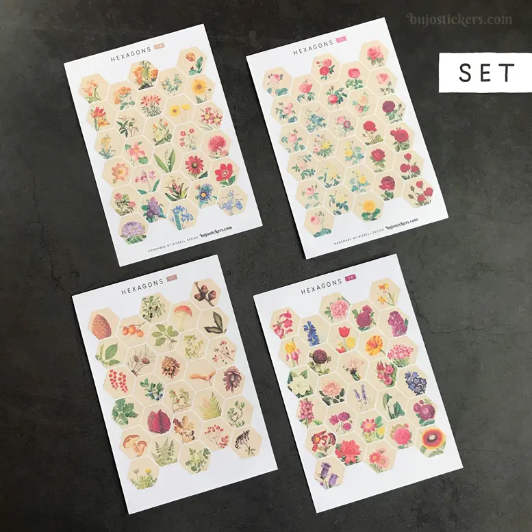 Hexagons SET of 4 • 15-18