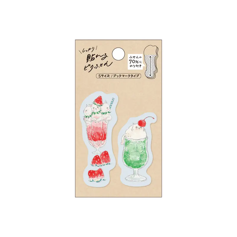 Hisago × Tocoro Comugi Firmly Sticky Notes S Size - Soda Cat
