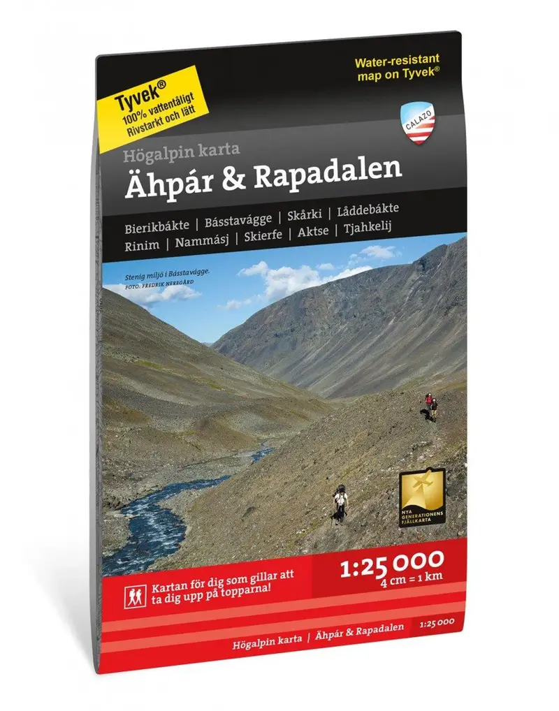 Högalpin karta Ähpar & Rapadalen 1