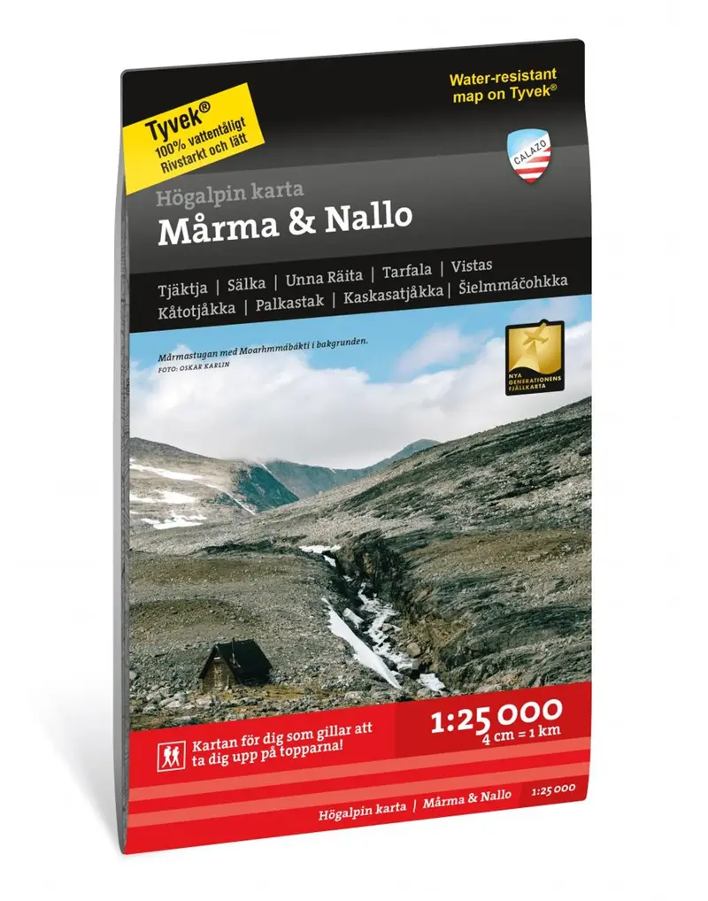 Högalpin karta Mårma & Nallo 1