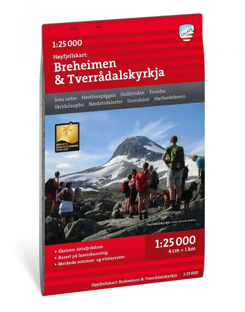 Høyfjellskart Breheimen & Tverrådalskyrkja 1