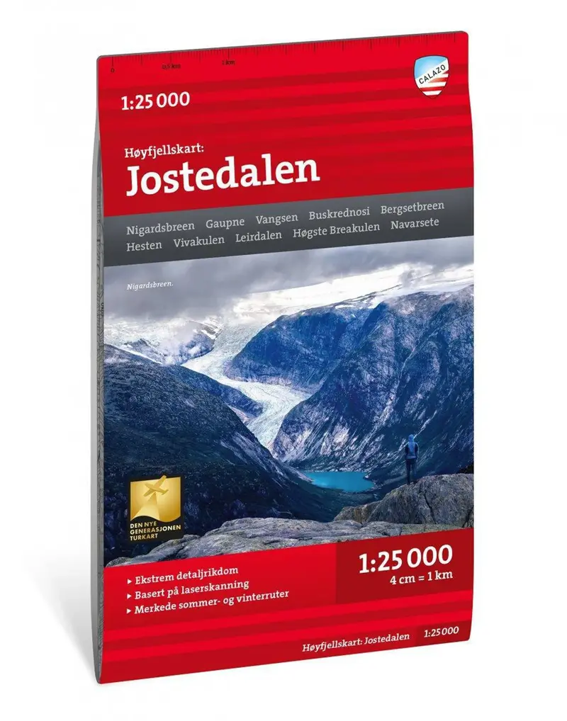 Høyfjellskart Jostedalen 1