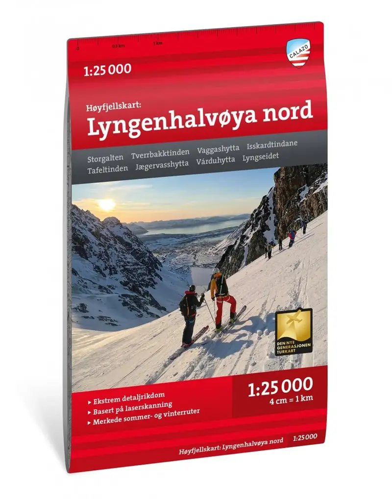 Høyfjellskart Lyngenhalvøya nord 1