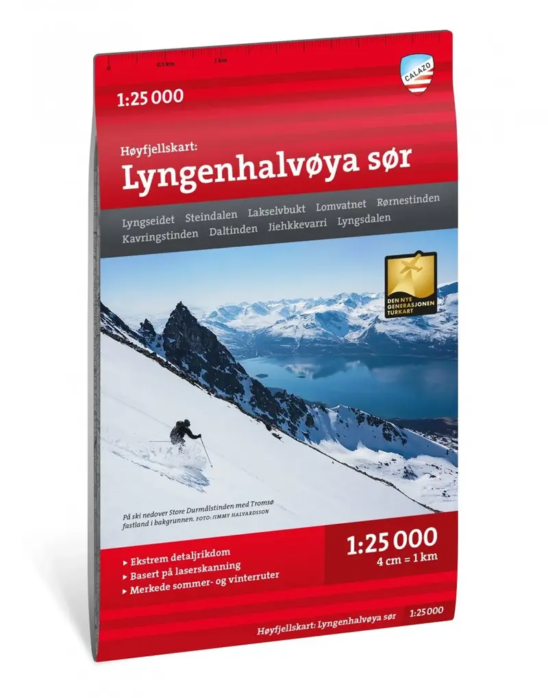 Høyfjellskart Lyngenhalvøya sør 1