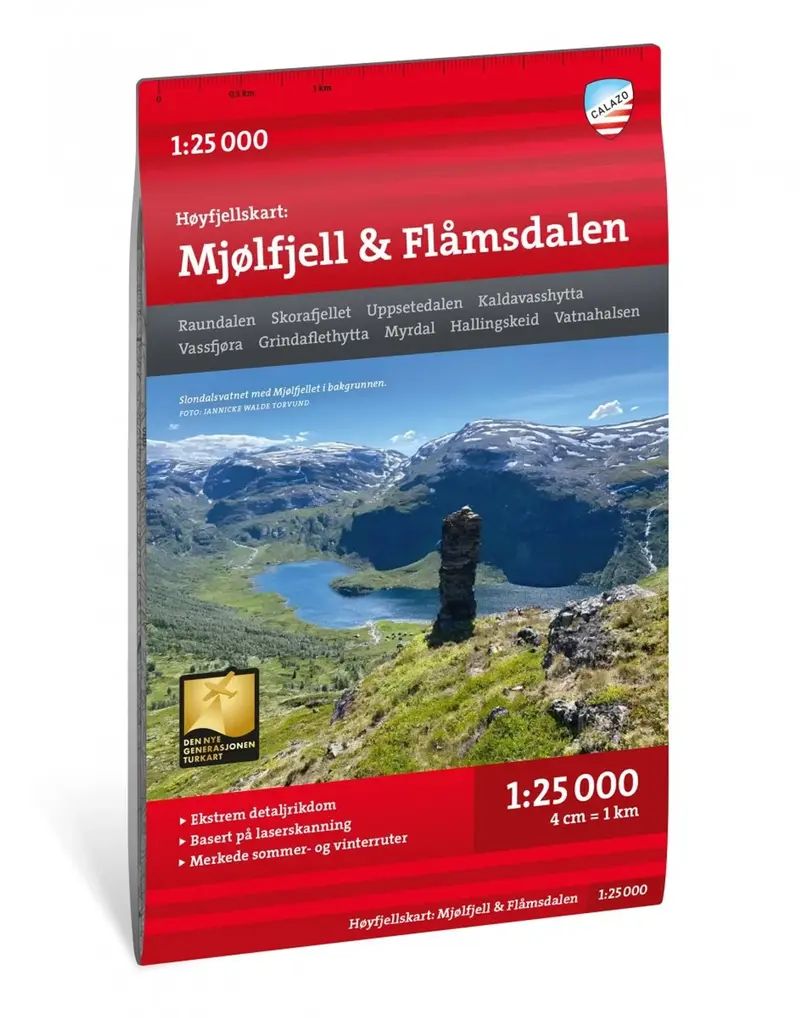 Høyfjellskart Mjølfjell & Flåmsdalen 1