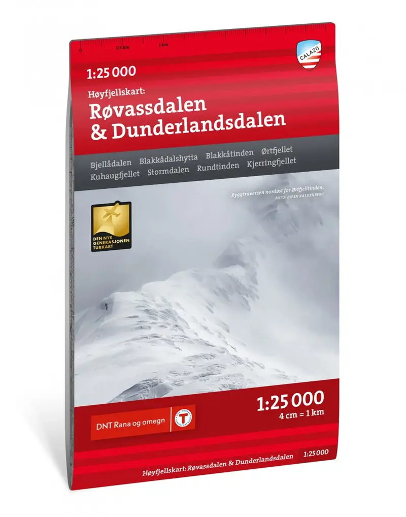 Høyfjellskart Røvassdalen & Dunderlandsdalen 1