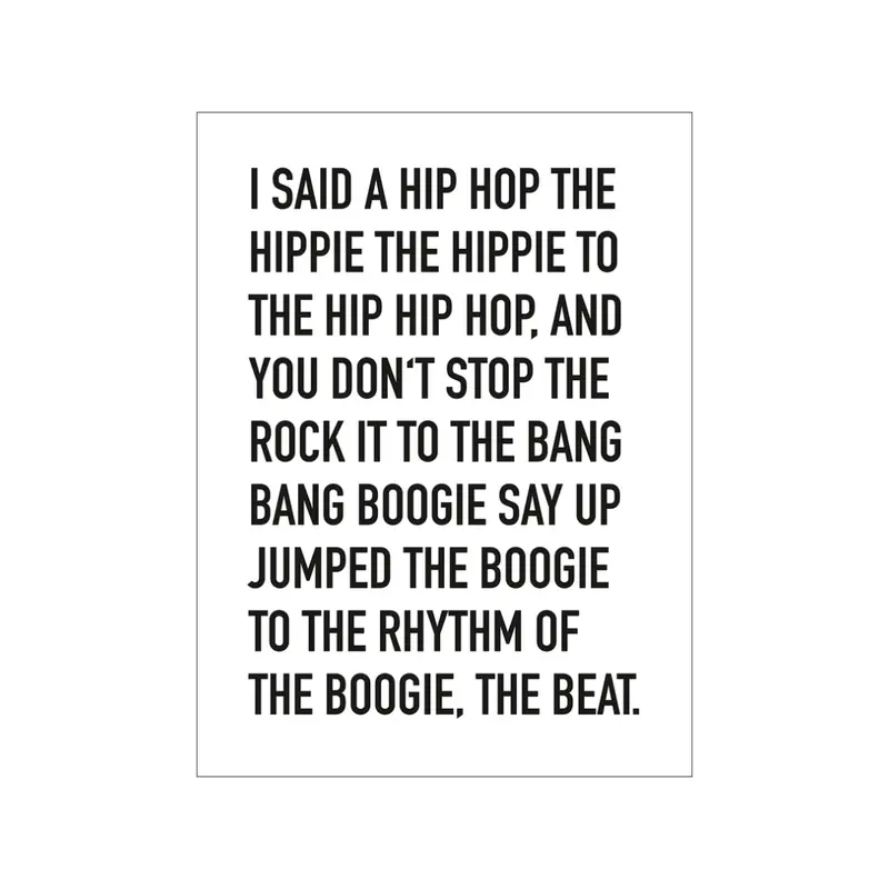 I Said A Hip Hop konsttryck The Sugarhill Gang (30 x 40 cm)