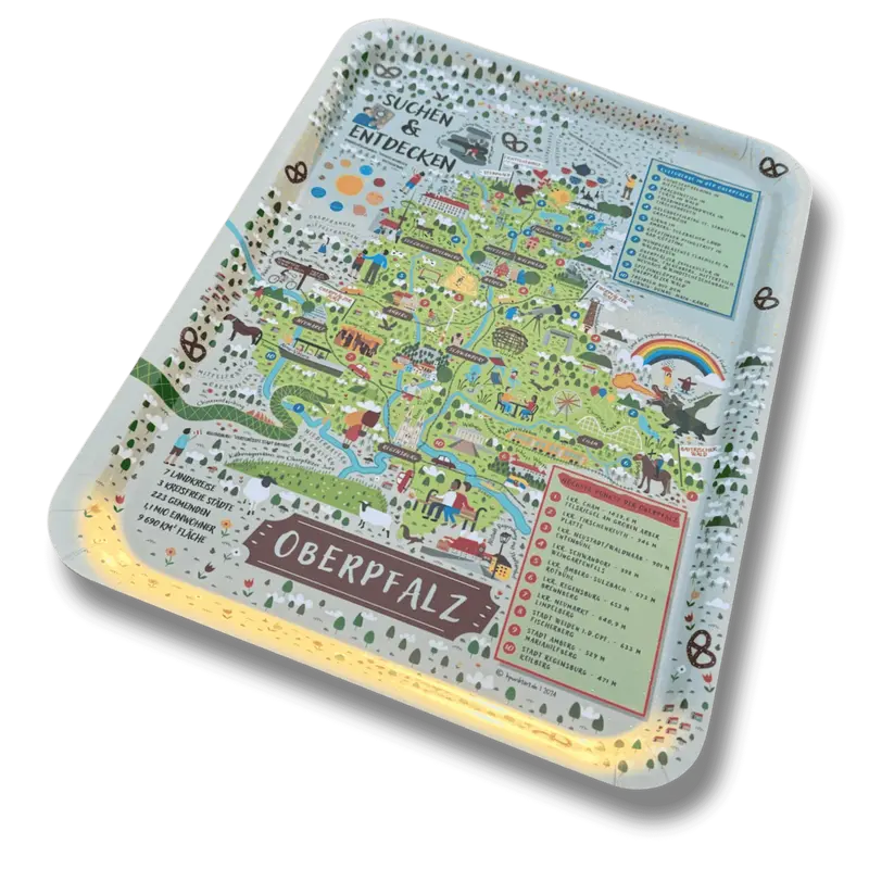 Illustriertes Tablett