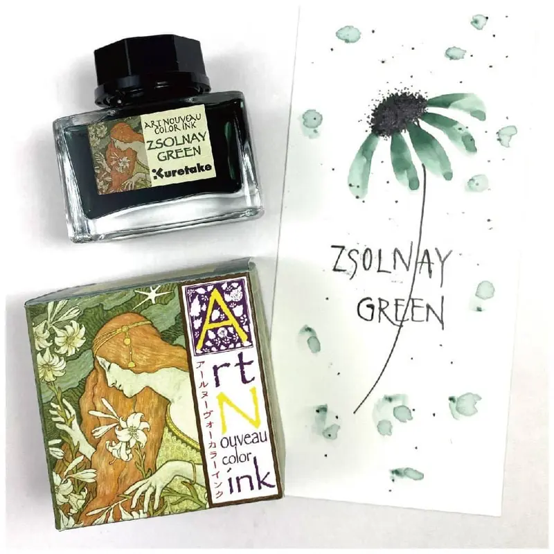 Ink café Art nouveau color ink - ZSOLNAY GREEN