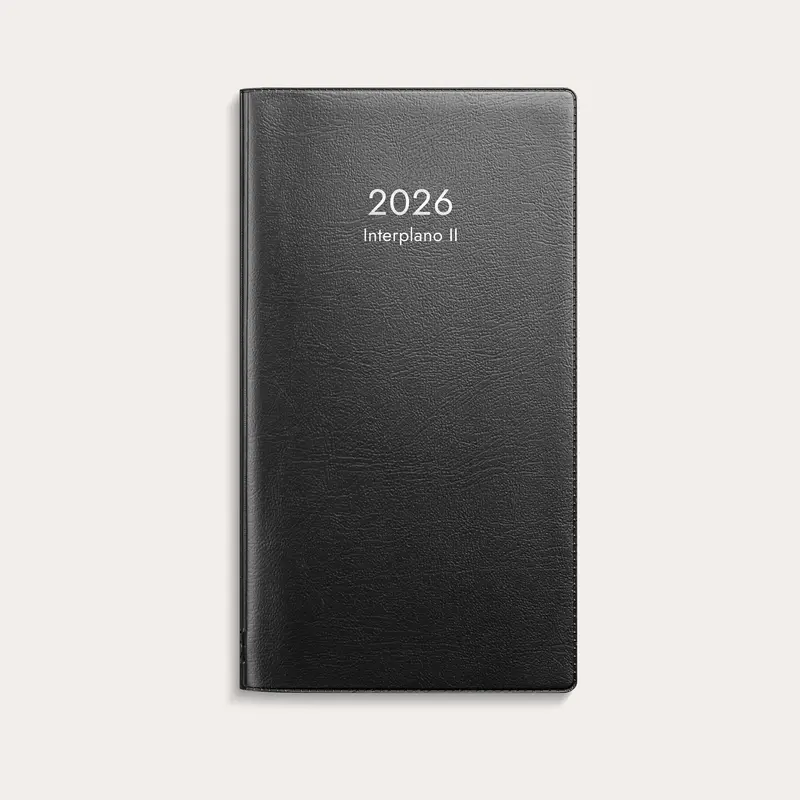 Kalender 2026 Interplano II svart plast