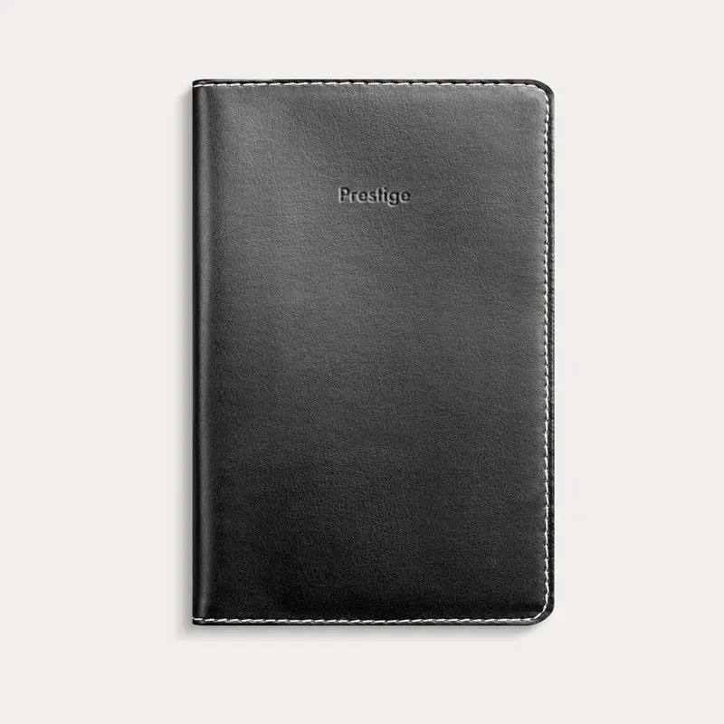 Kalender 2027 Prestige svart konstläder spiralb