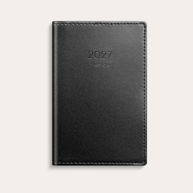 Kalender 2027 Prestige svart skinn