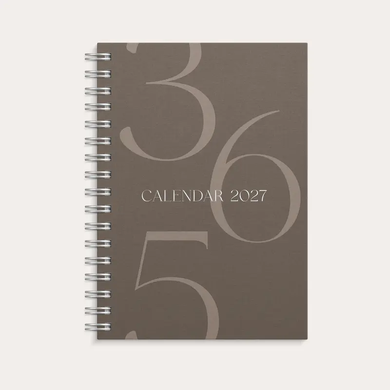 Kalender 2027 Weekly A6 Story brun