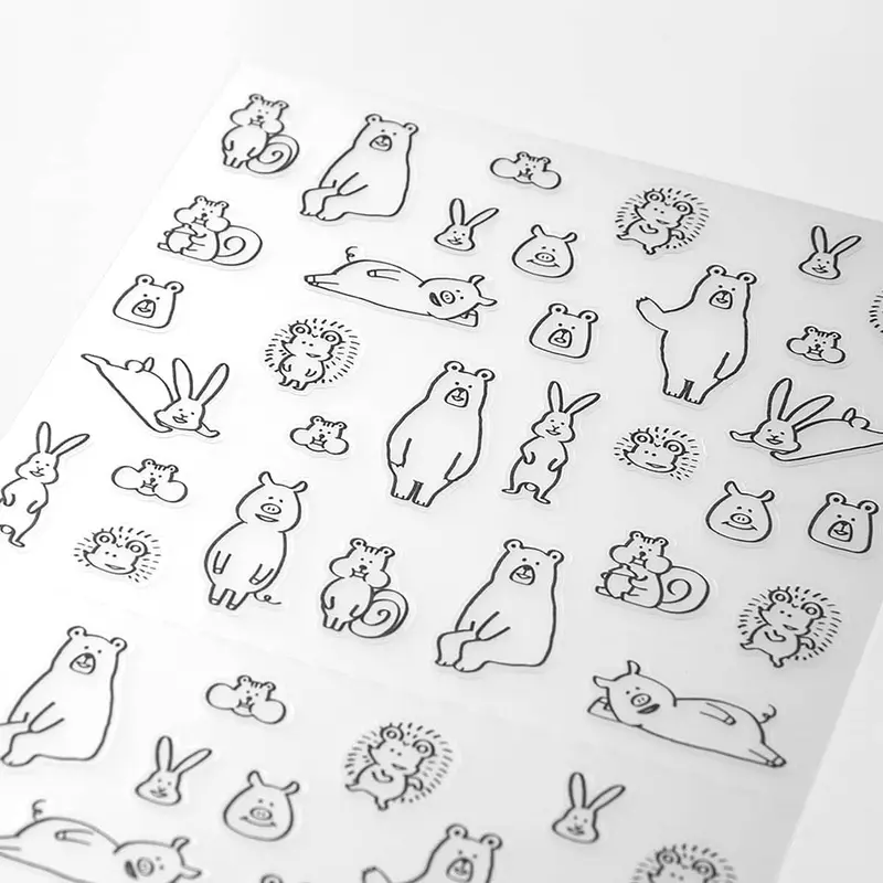 Kalenderstickers Djurtema - Forest animals