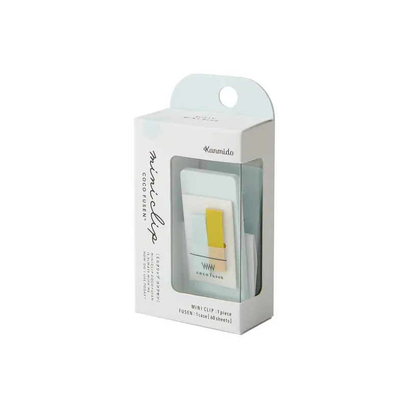 Kanmido Mini Clip Coco Fusen Sticky Notes - Misty Mint Blue
