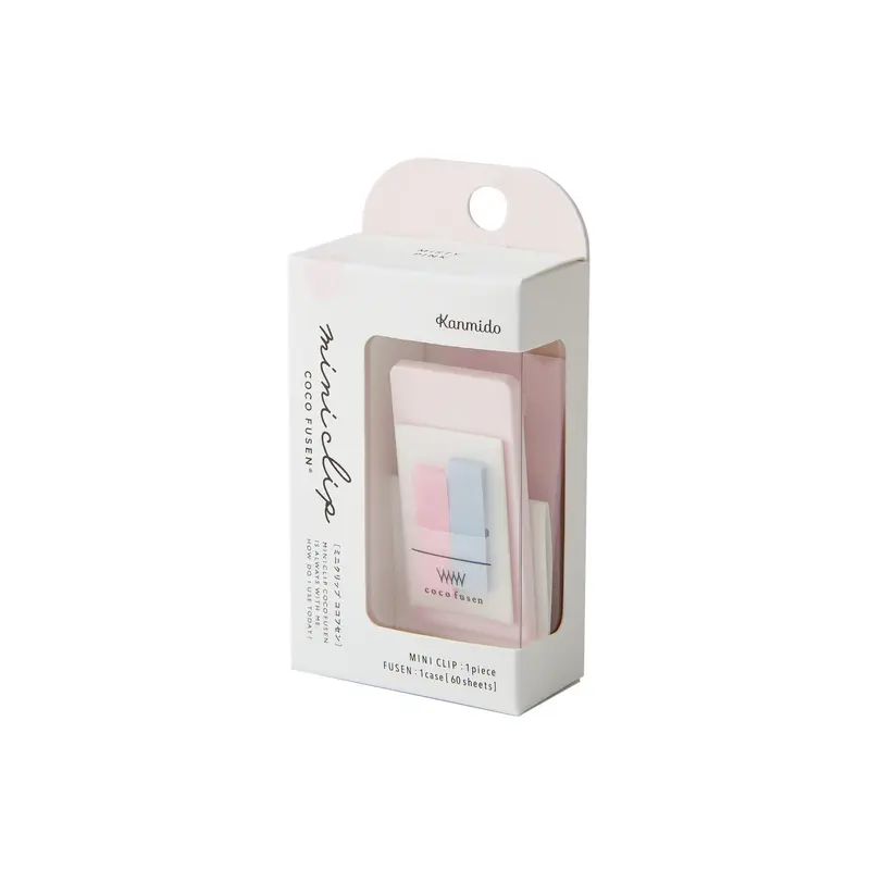 Kanmido Mini Clip Coco Fusen Sticky Notes - Misty Pink