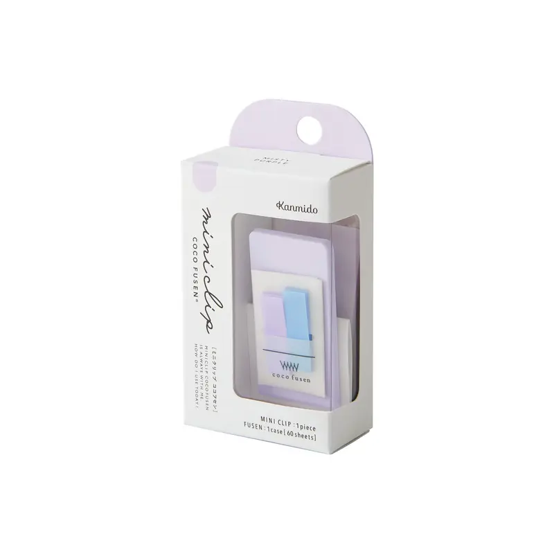 Kanmido Mini Clip Coco Fusen Sticky Notes - Misty Purple