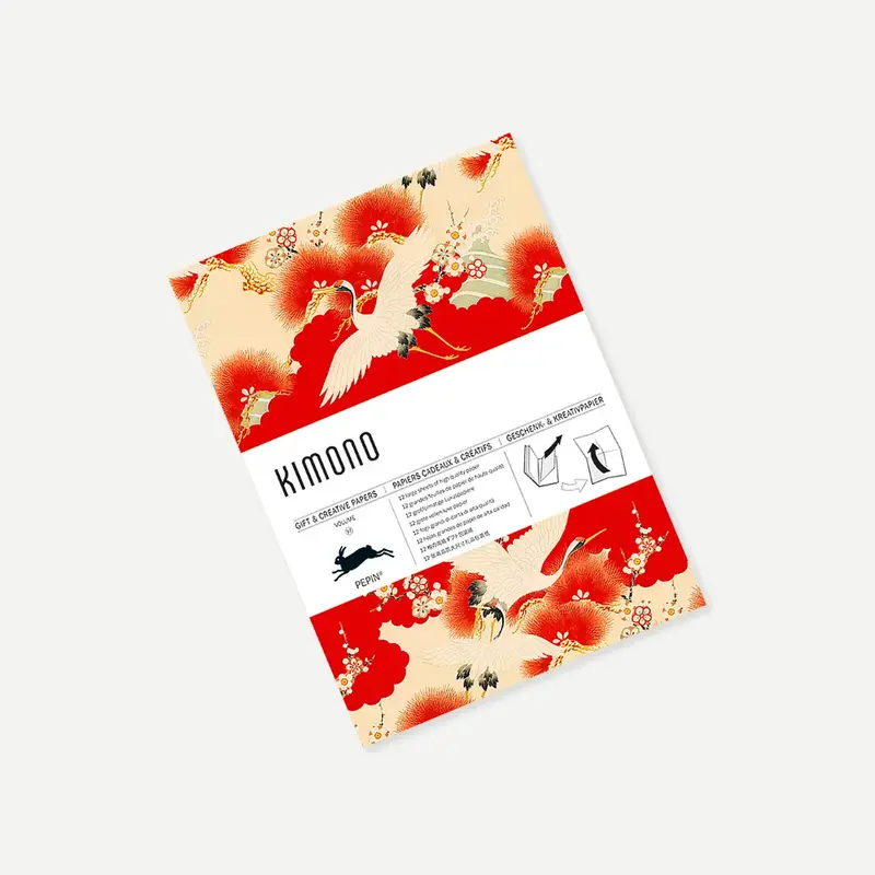 Kimono present- och kreativt papper