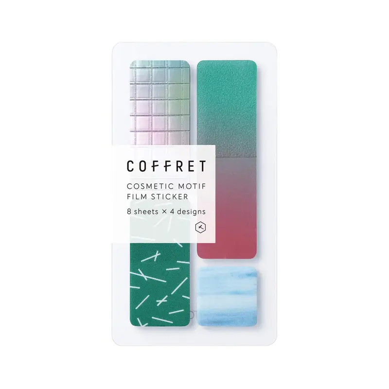 King Jim HITOTOKI COFFRET Cosmetic Motif Film Sticker - Bar / Forest Green