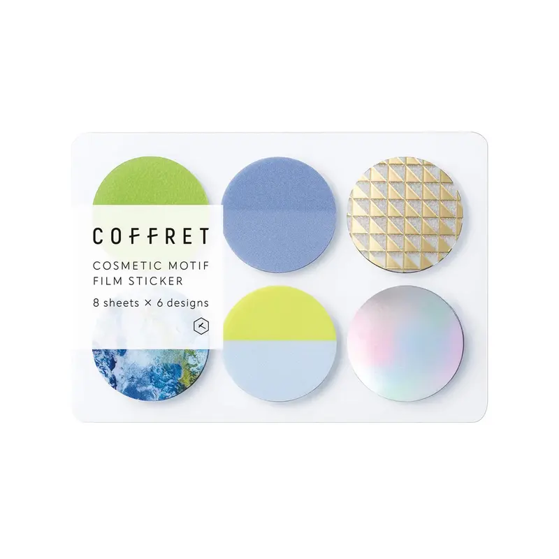 King Jim HITOTOKI COFFRET Cosmetic Motif Film Sticker - Circle / Chiffon Yellow