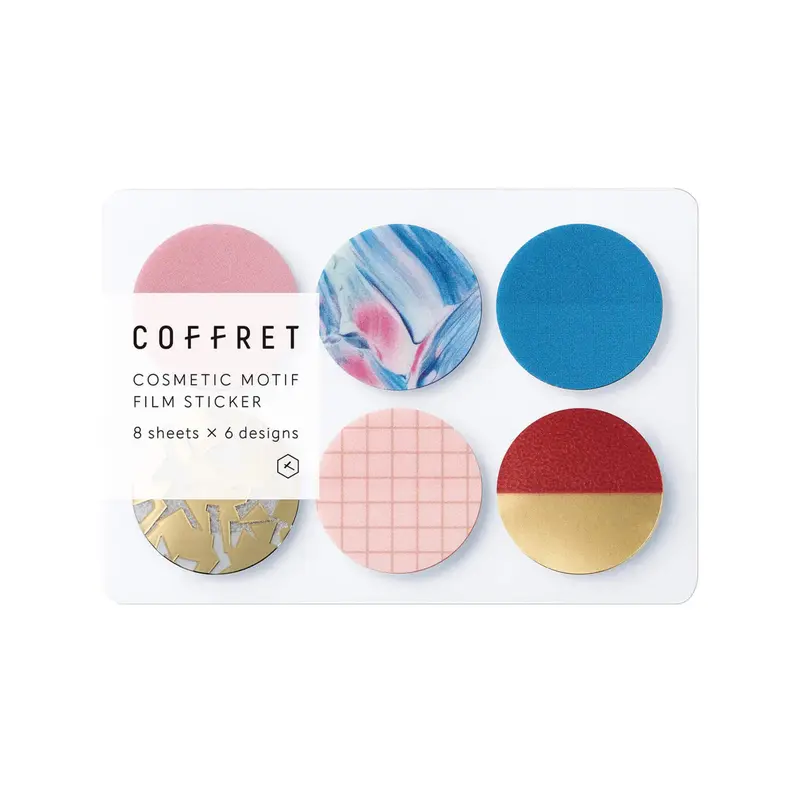 King Jim HITOTOKI COFFRET Cosmetic Motif Film Sticker - Circle / Pink Float