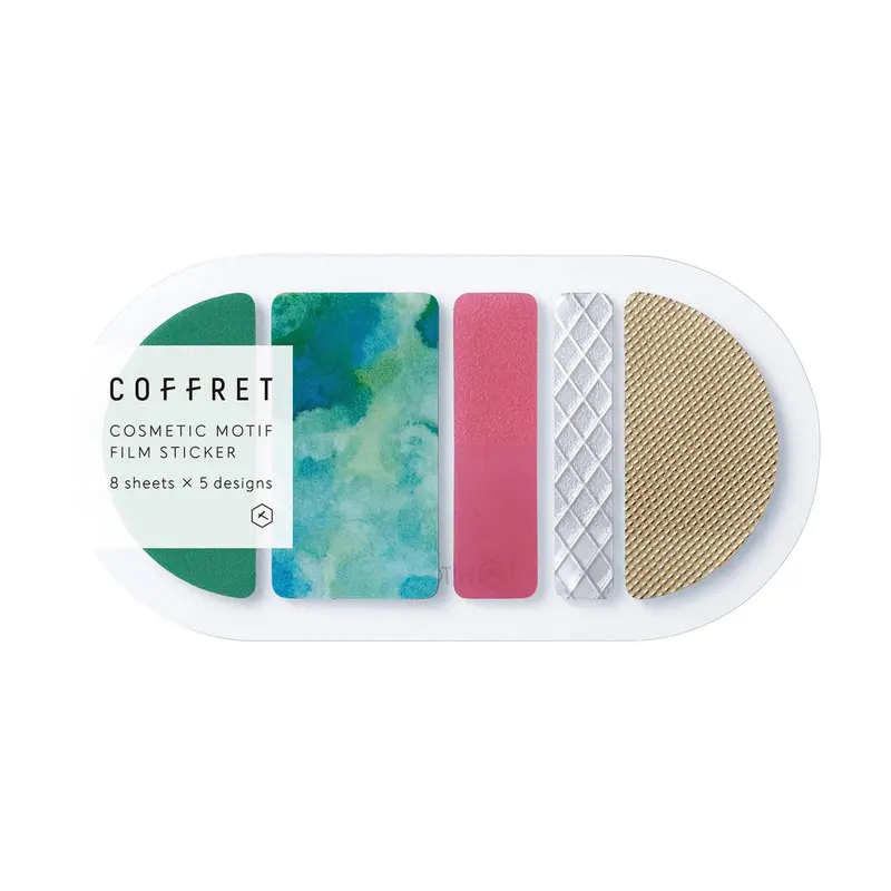 King Jim HITOTOKI COFFRET Cosmetic Motif Film Sticker - Round / Forest Green