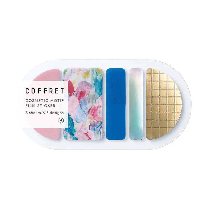 King Jim HITOTOKI COFFRET Cosmetic Motif Film Sticker - Round / Pink Float