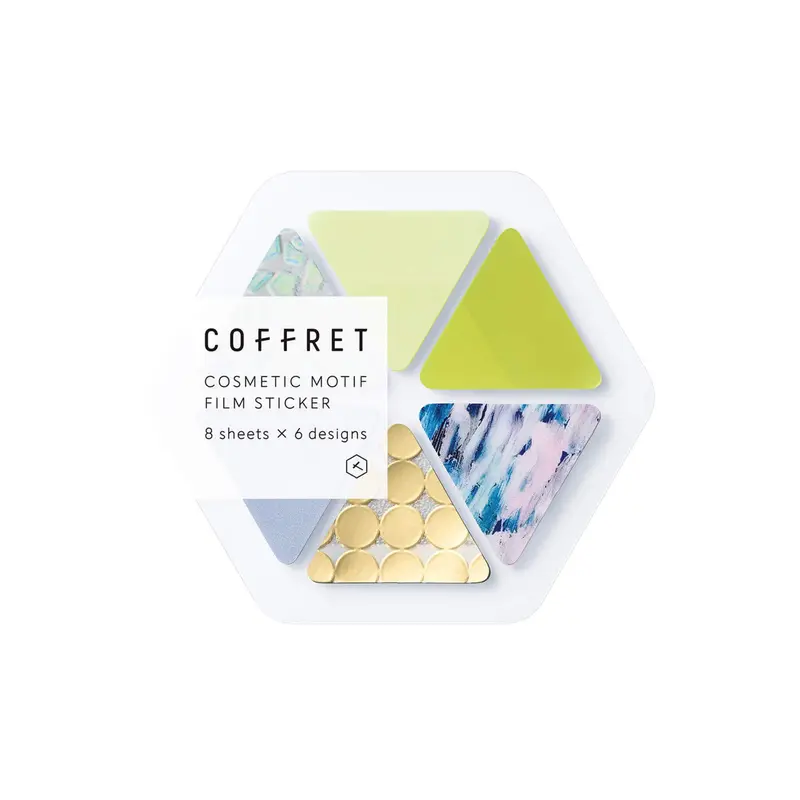 King Jim HITOTOKI COFFRET Cosmetic Motif Film Sticker - Triangle / Chiffon Yellow