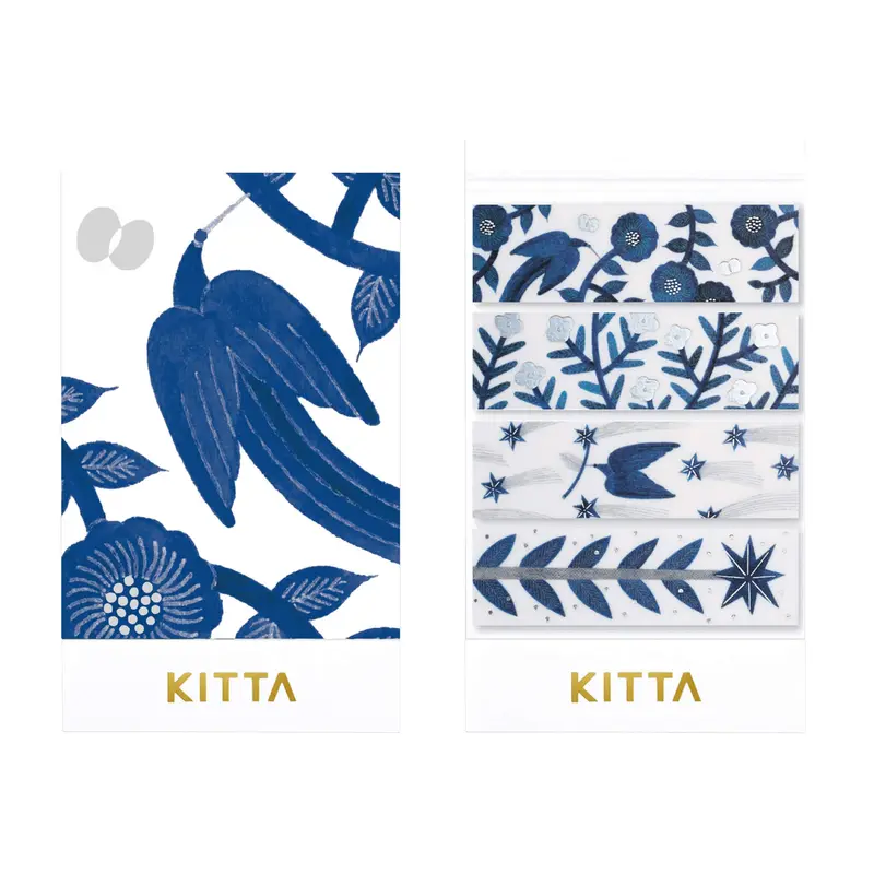 King Jim HITOTOKI KITTA Basic Washi Tape - Hikari (Silver Foil)