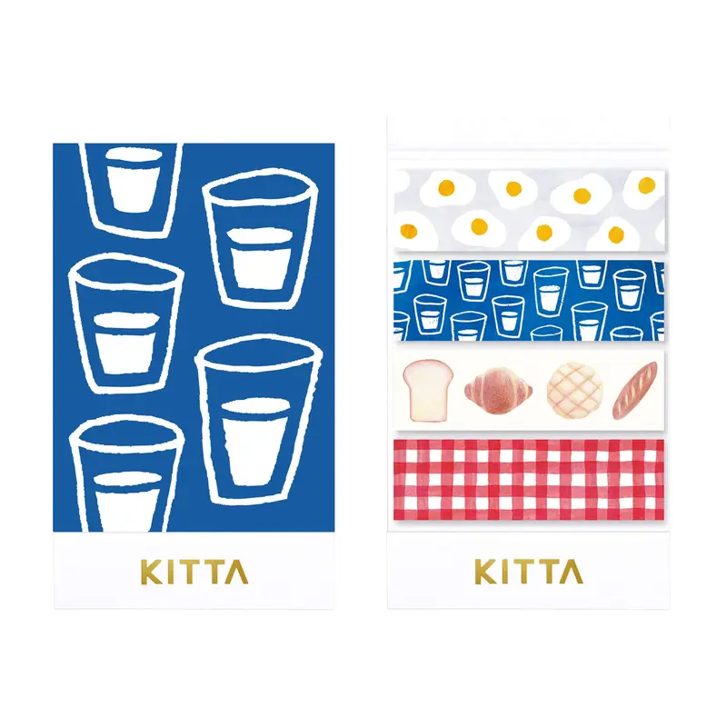 King Jim HITOTOKI KITTA Basic Washi Tape Reprinted - Breakfast