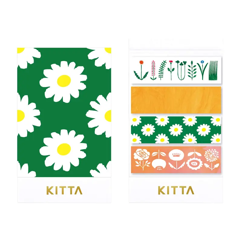 King Jim HITOTOKI KITTA Basic Washi Tape Reprinted - Flower