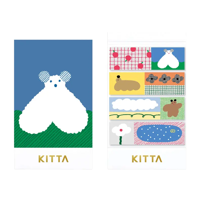 King Jim HITOTOKI KITTA Basic Washi Tape - Sanpo