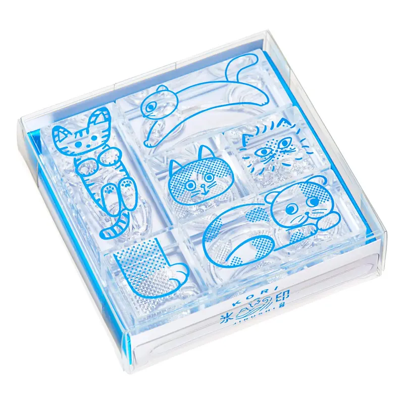 King Jim HITOTOKI Kori Jirushi Ice Cube Stamp Set - Cat