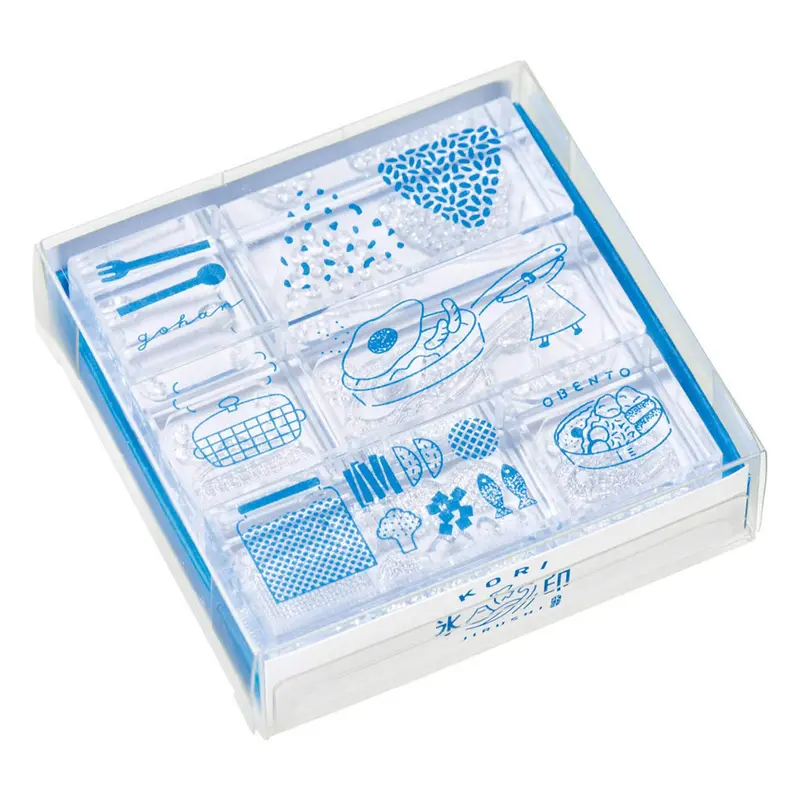 King Jim HITOTOKI Kori Jirushi Ice Cube Stamp Set - Meal